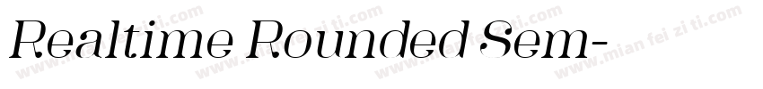 Realtime Rounded Sem字体转换